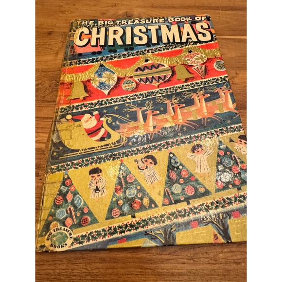 VINTAGE 1953 THE BIG TREASURE BOOK OF CHRISTMAS - Picture 1 of 13